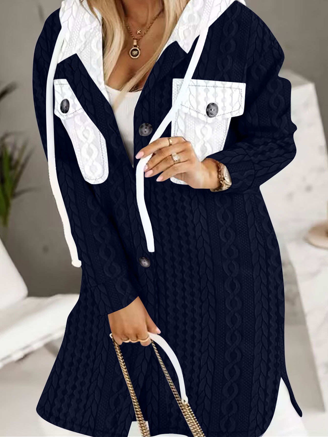 Fashion New Hooded Coat Women's Clothing - Image 7