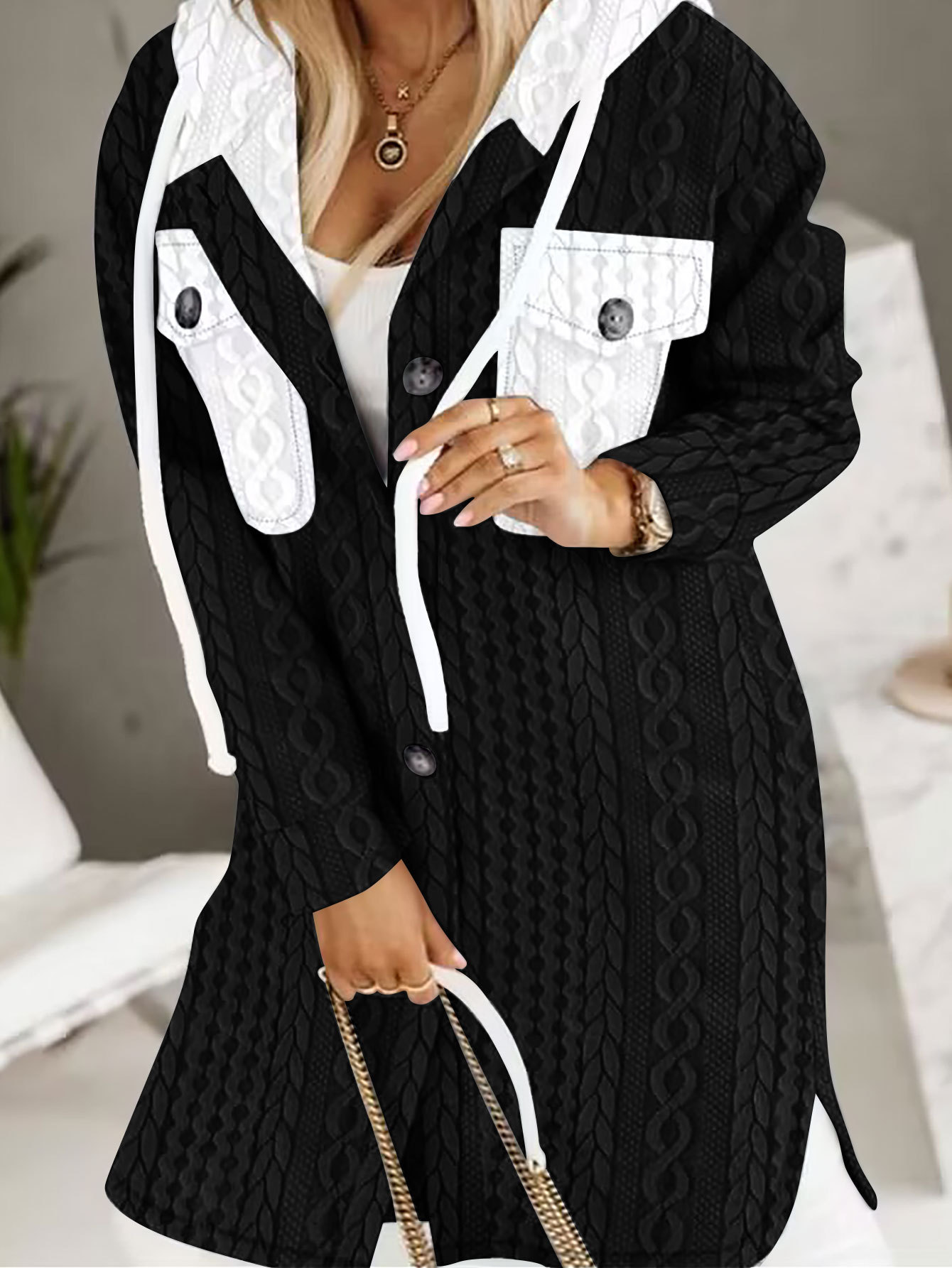 Fashion New Hooded Coat Women's Clothing - Image 4